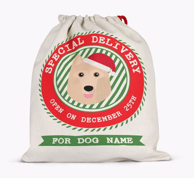 Special Delivery: Personalised {breedFullName} Santa Sack